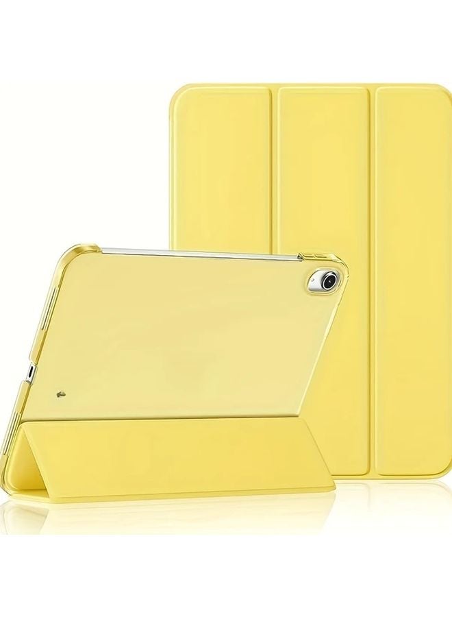 Yellow Case For iPad 10th 11th Generation With Smart Cover Stand Ultra Thin Hard Cover Auto Wake Sleep - Image 5